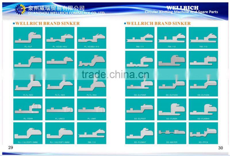 Wellrich Sinker for circular knitting machine