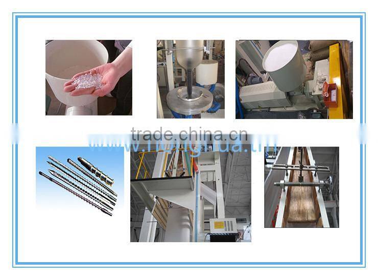 quick pp and pe bag printing with words blowing and printing machine