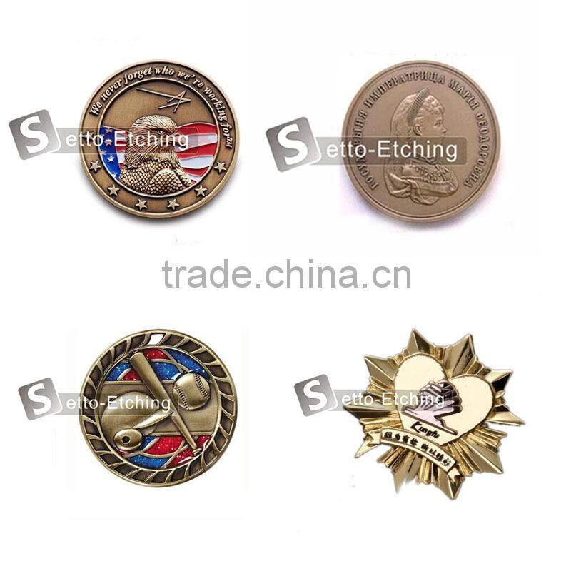 Made metal die casting badge for souvenir