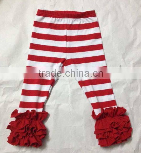Trendy Cotton Triple Ruffles Legging Tight Pants Tube Baby Icing Ruffle Pants