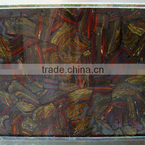 High Quality Iron Tiger Eye Stone Mosaic Tiles From Huizhou Factory