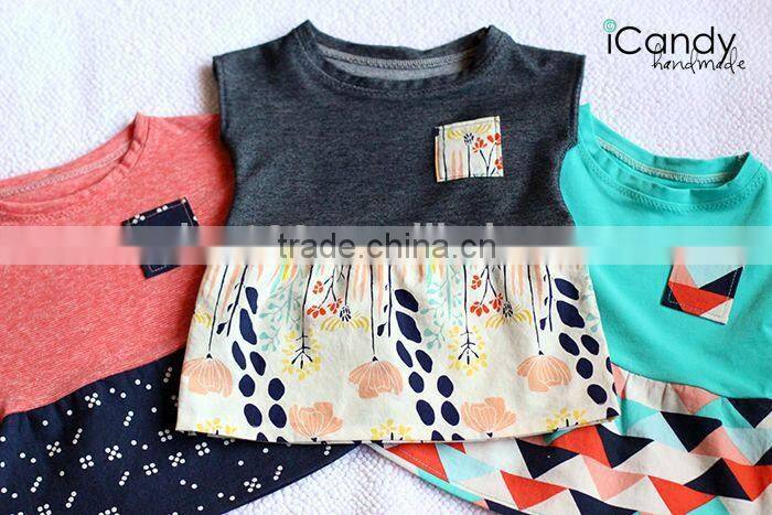 2015 newest fashion style100% cotton fancy kids t shirt printed