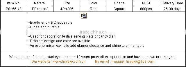 Reusable PP Plastic Tray
