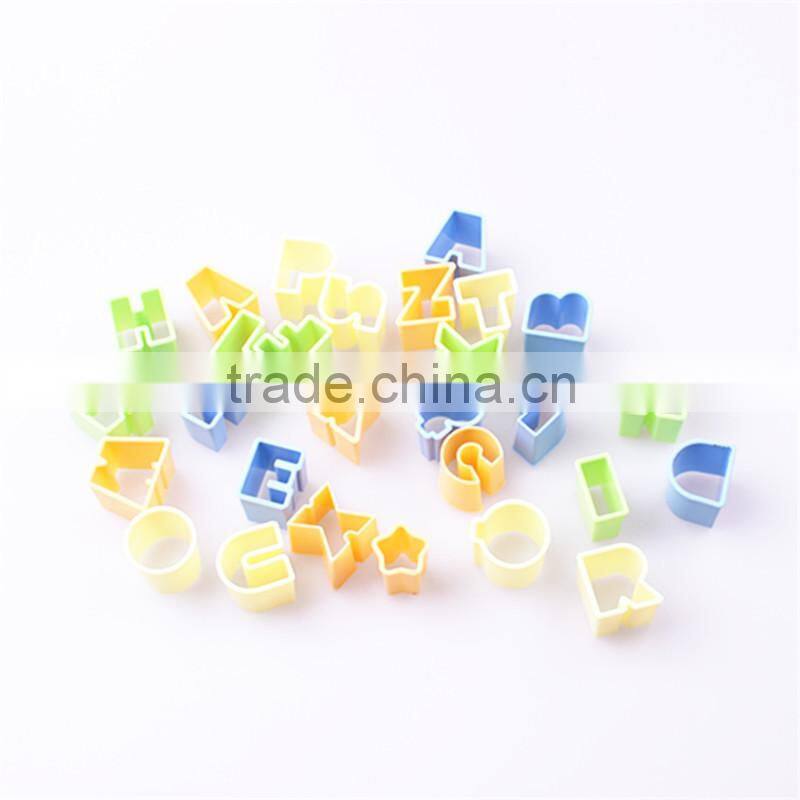 Colorful plastic cookie cutters