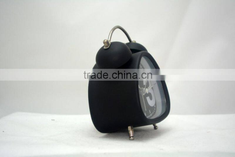 high quality triangle double bell promotional alarm clock for kids