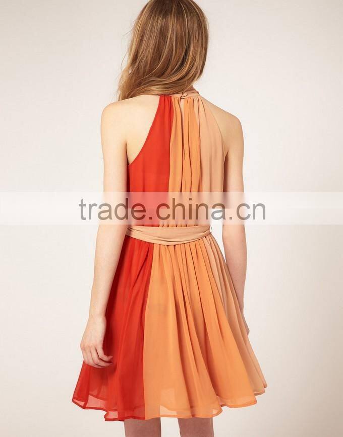 Party Wear High Quality Contrast Color Design Alibaba Express Dresses