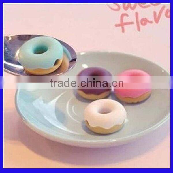 Lovely doughnuts shape silicone earphone cable winder