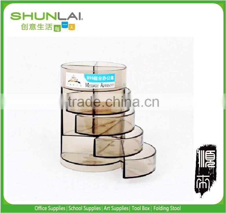 Transparent plastic rotate pen holder plastic pen stand plastic holder pencil holder