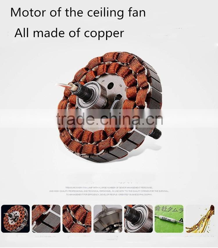 ceiling fan can remote white and warn light can changeable LED light CE