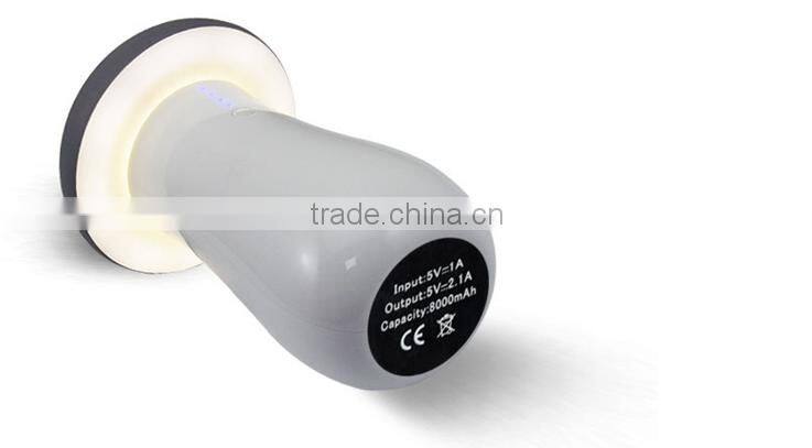 smart LED energy saving best mushroom power bank 8000mah