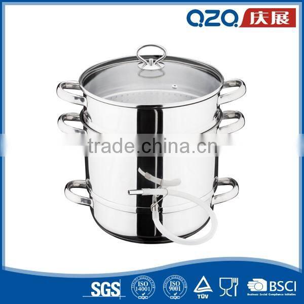 26cm stainless steel fruit steam silver juice pot