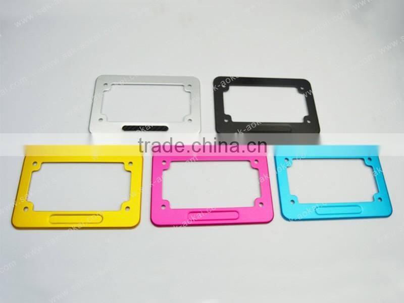 aluminum alloy motorcycles license plate frame colorful license plate frame