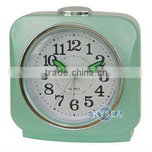 wake up plastic table alarm clock, snooze light desk clock
