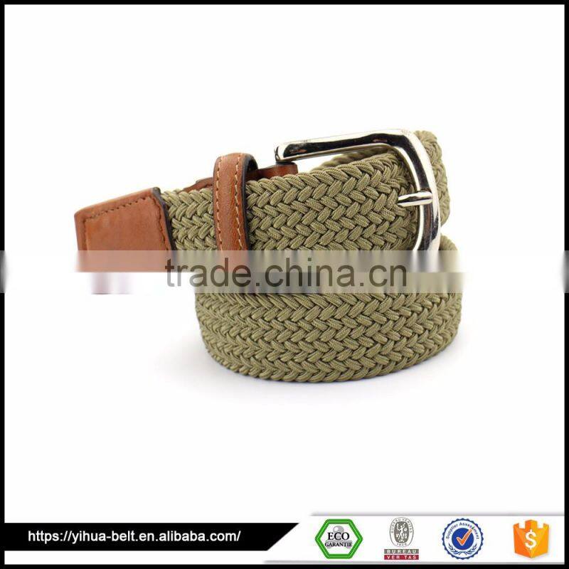 Customized Mens Elastic Woven Rope Braid belt