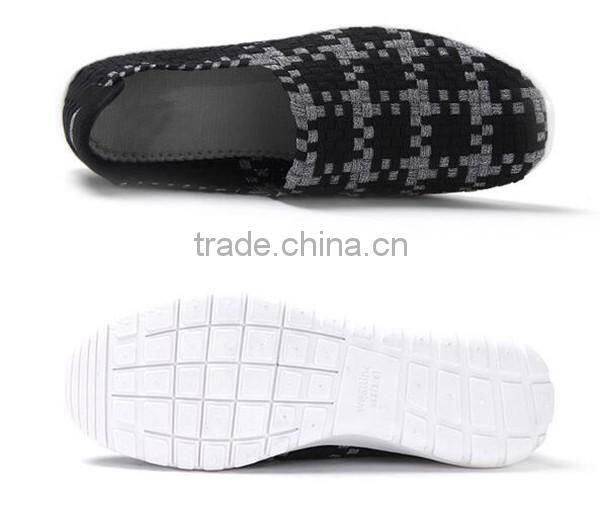 china factory handmade woven elastic casual shoes