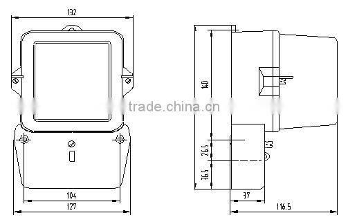Front Board Installed Single Phase Analog Mechanical Energy Meter