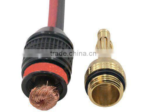Banana plugs metal solder attachment red or black