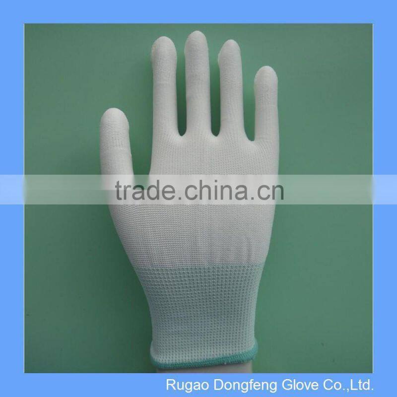 13 Gauge Finger Dipped Glove Fine Nylon Gloves For Cell Phone Repairing