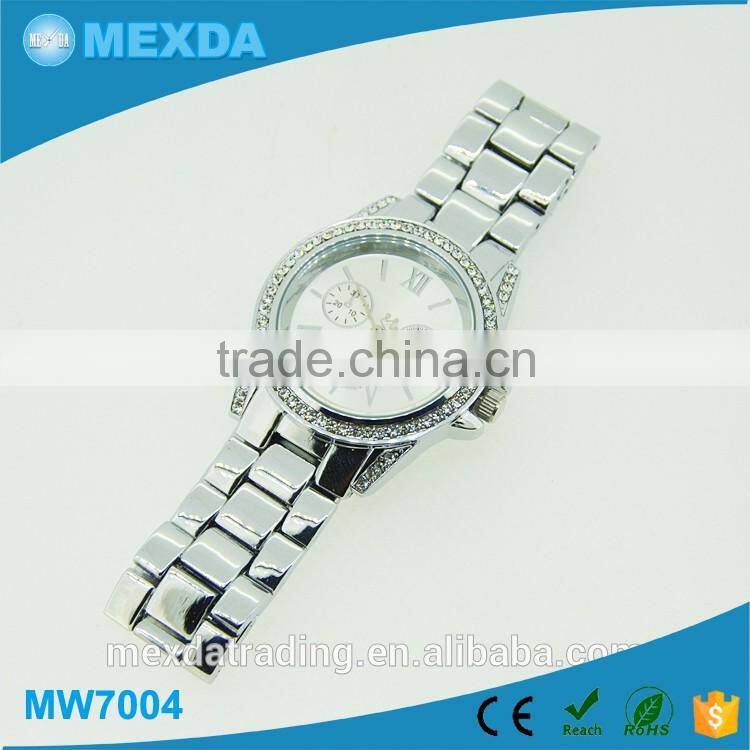 High quality fancy women dressing stainless steel back ring watch