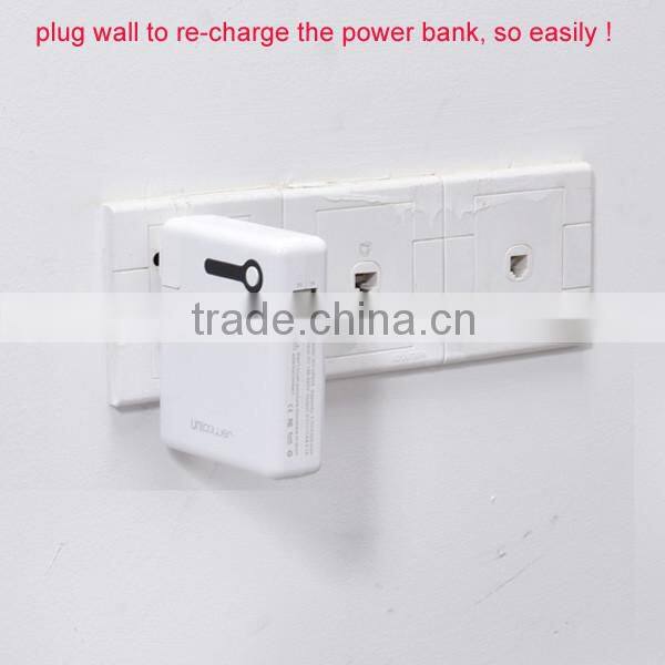 Universal Wall Charger with Battery Power bank travel charger HY-UP015 AC plug 100v to 240v