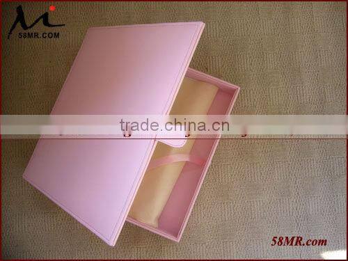 Leahter Fabric Linen Wood Photo Storage Packaging Gift Box