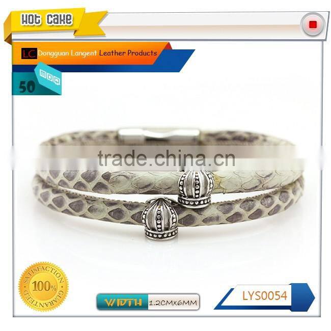 OEM charms womens braclet Real snakeskin leather