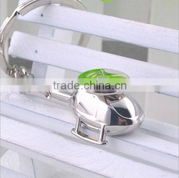 small plane stainless still commercial keyring