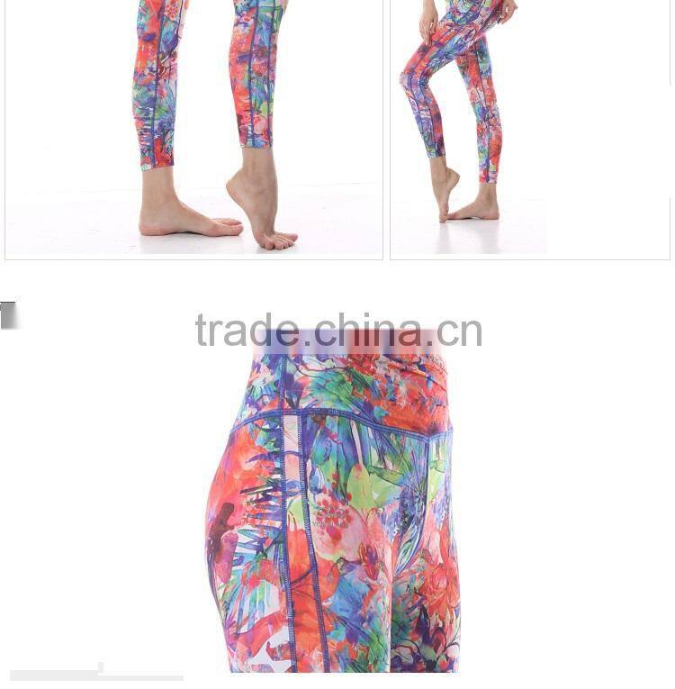 Sublimation Printed Capri, Skinny Sports Pants, Dri Fit Gym Wear, Sexy Belly Dance Tights, Fitness Yoga Leggings in Shanghai