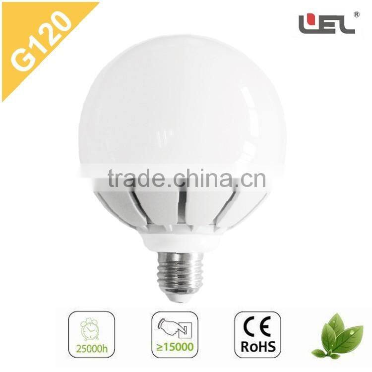 led bulb lamp CE-approved G120 E27 18W ceramic bongs Plastic Housing Globe LED Light Bulb led light bulb speaker