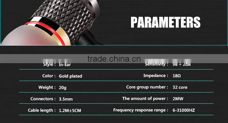 New KZ-ED2 Professional In-Ear Earphone 7MM Anti-noise Microphone Metal Heavy Enthusiast Bass Sound Music Headset