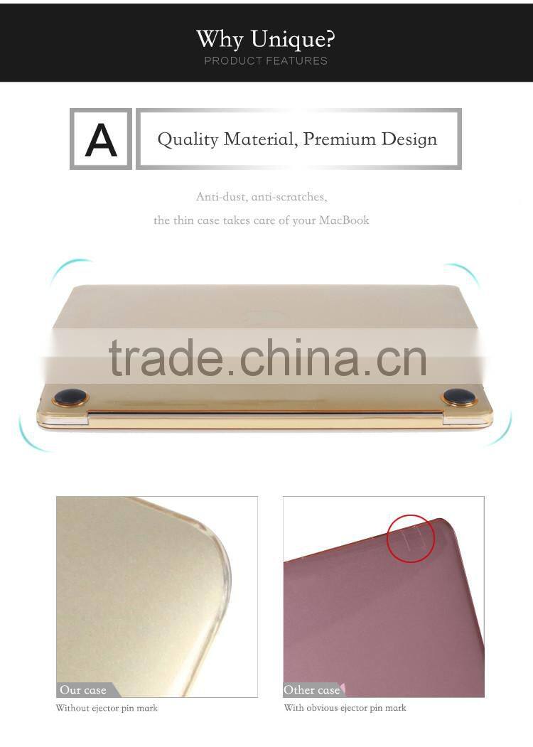 0.8MM ultra thin anti-scratch cover for macbook case for New MacBook Pro 15'' ,hard clear case for 15'' MacBook pro retina