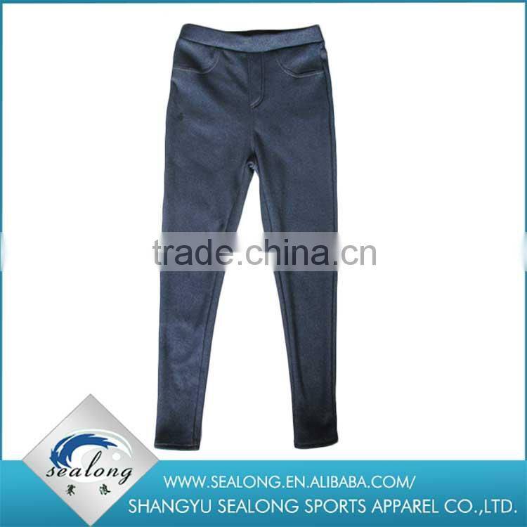 China wholesale women sexy LADIES WINTER DENIM LEGGING