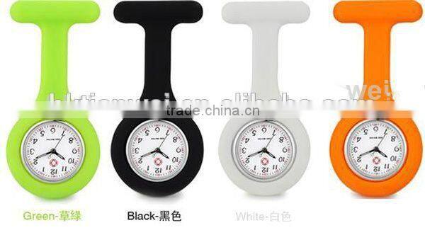 hot sale and fashion new silicone nurse watch with assorted colors fob price