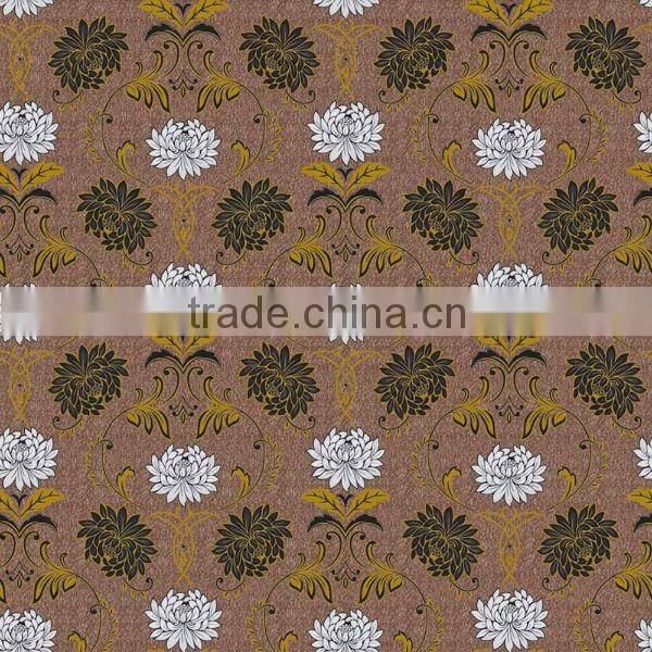 Laminated PVC tablecloth with non-woven as backing.