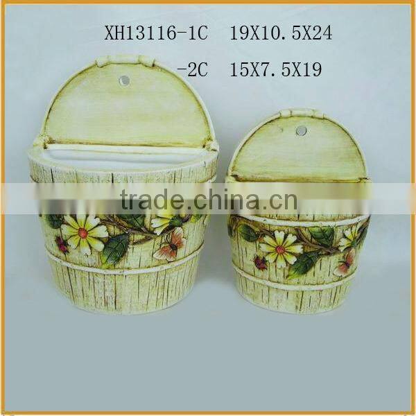 Garden decoration long new style ceramic wall flower pot