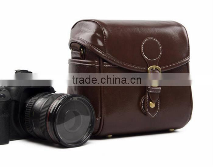 Alibaba competitive price fancy PU leather Camera Bag in Dongguan