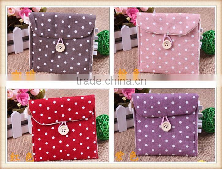 2014 new designed wholesale canvas coin purse wallet