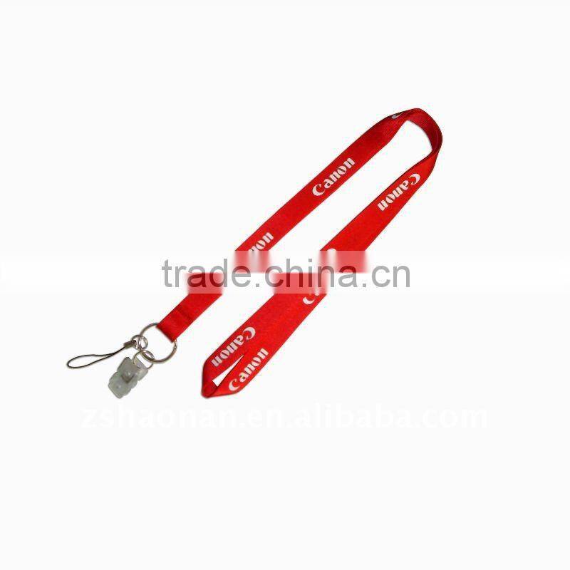 Screen printed cell phone lanyards with white logo
