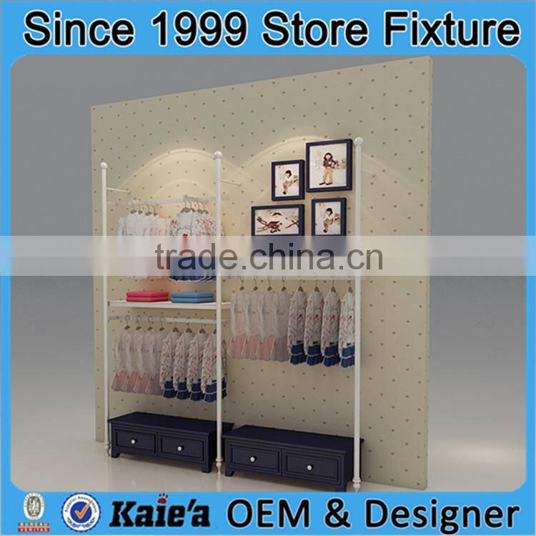 Cute kid clothing display floor /clothes display rack for shop
