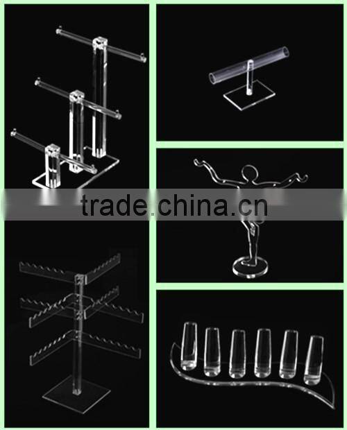 Plastic stand for jewelry countertop display rack
