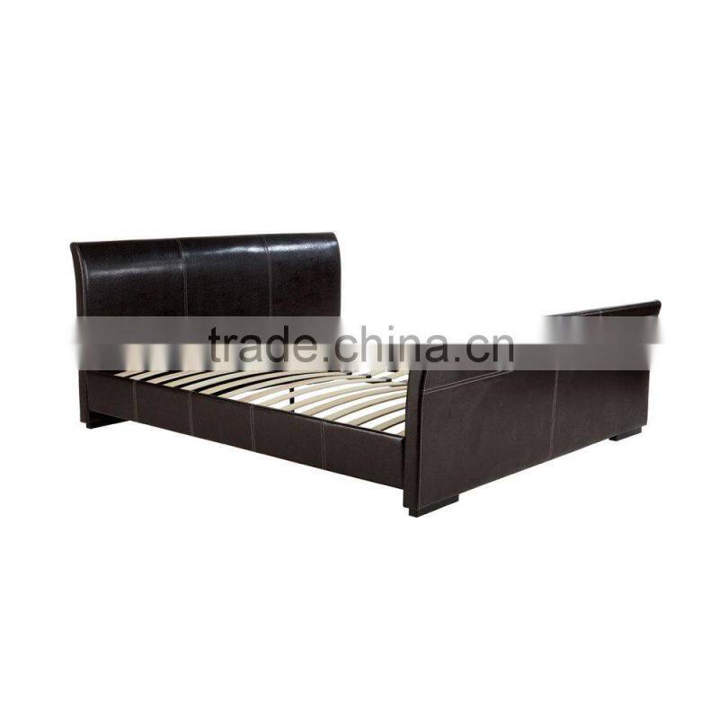 cheap PU beds wholesale size sleigh beds, faux leather sleigh beds, cheap sleigh beds queen size