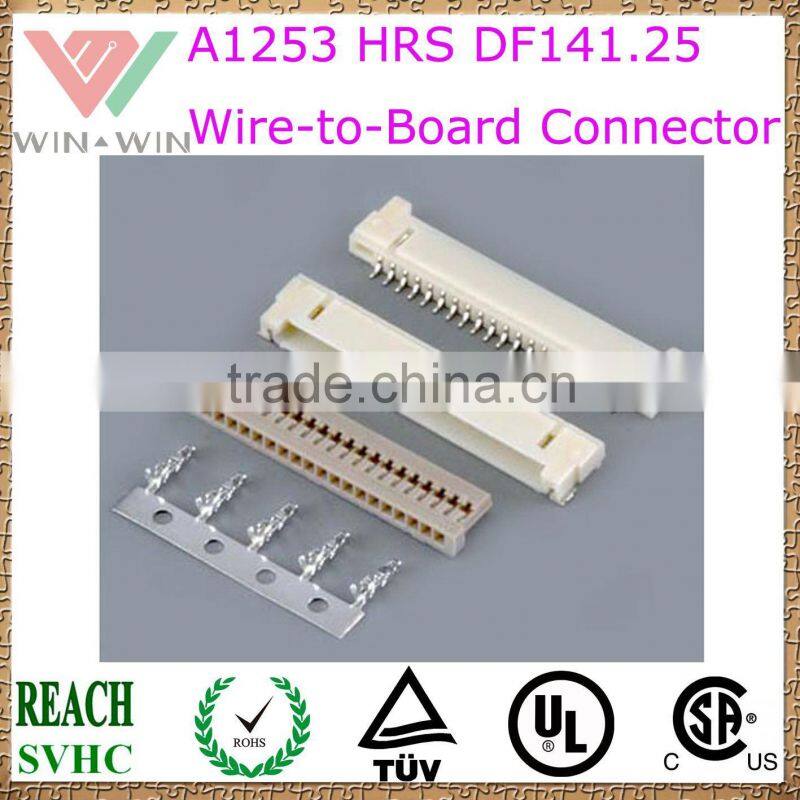 1.25mm pitch A1253 HRS DF14 1.25 Electronic Wire to Board Connector