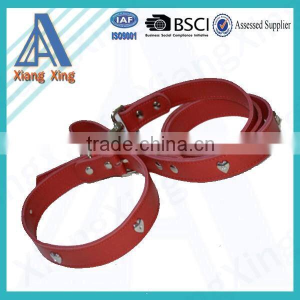 Comfortable padded dog collar adjustable pet collar nylon or leather collar & lead