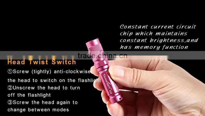 TANK007 Waterproof led torch E09 led mini flashlight