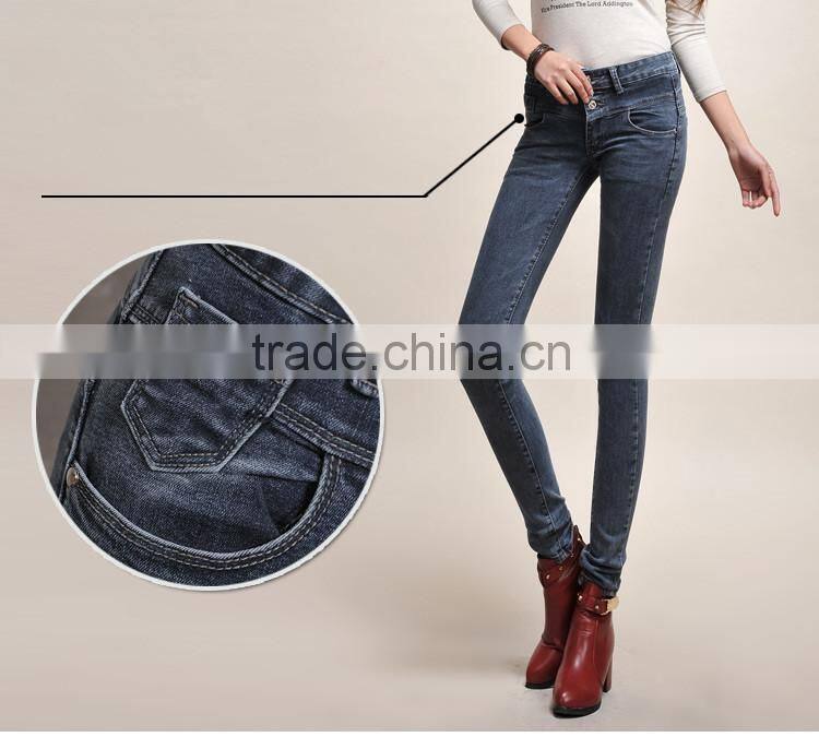 Hot-selling elegant autumn high quality denim jean trousers