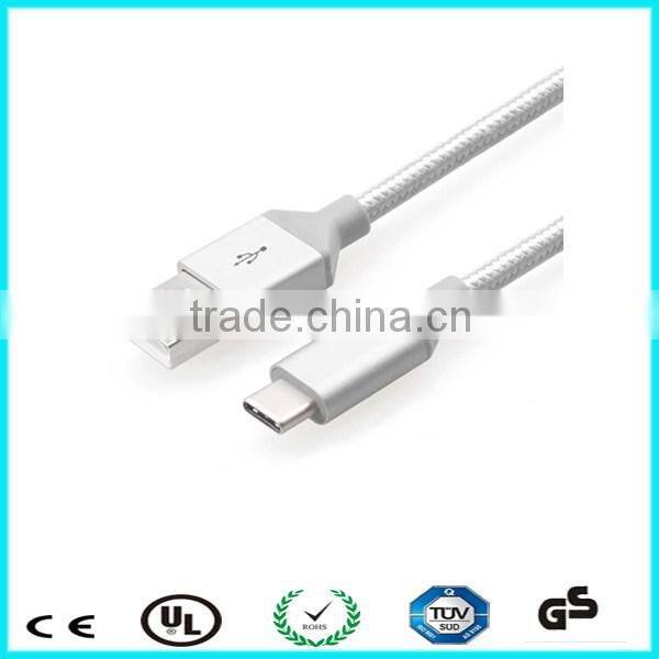 OEM 1m metal shell braided usb 2.0 type-c cable