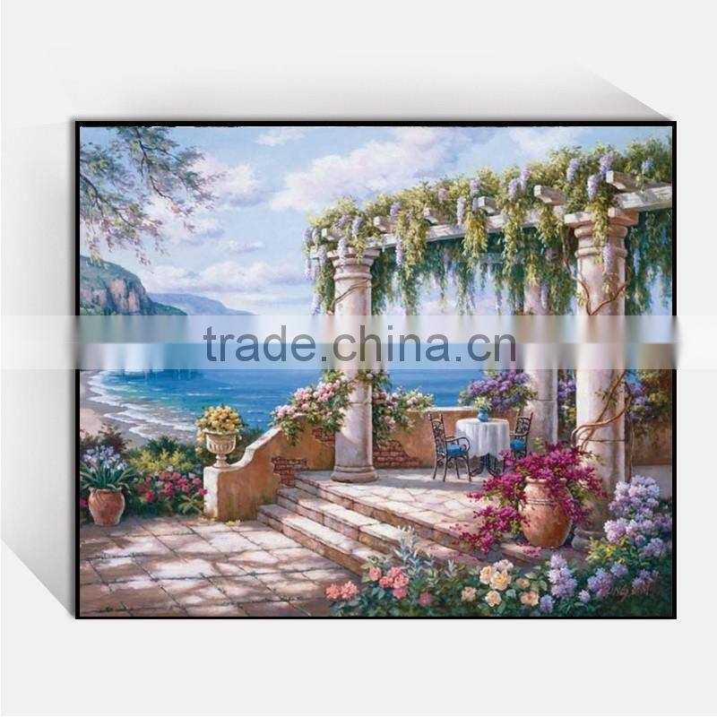 Shu1914 Hand painted mediterranean landscape oil painting