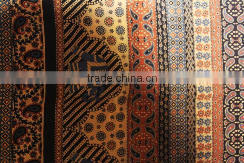 Cotton bagru printed ladies dresses & fashion wear garments fabric / 2016 Print fabrics, Block printed cotton fabric