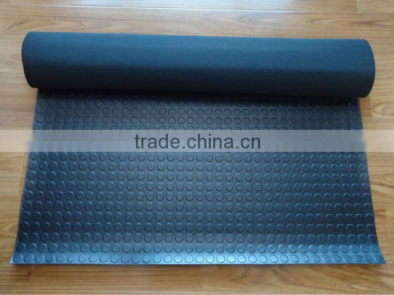 3mm high quality automotive Round dot rubber flooring/anti slip rubber flooring