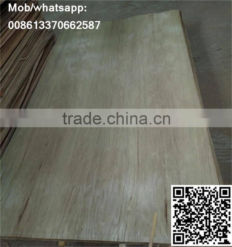 Red Hardwood Veneer for Plywood Furniture Door Skin Flooring